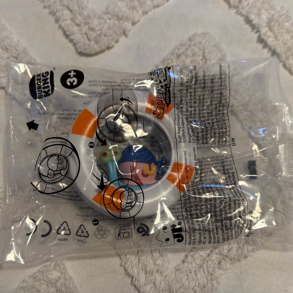 Burger King kids' meal toy from The SpongeBob Movie Gary the snail sealed bag